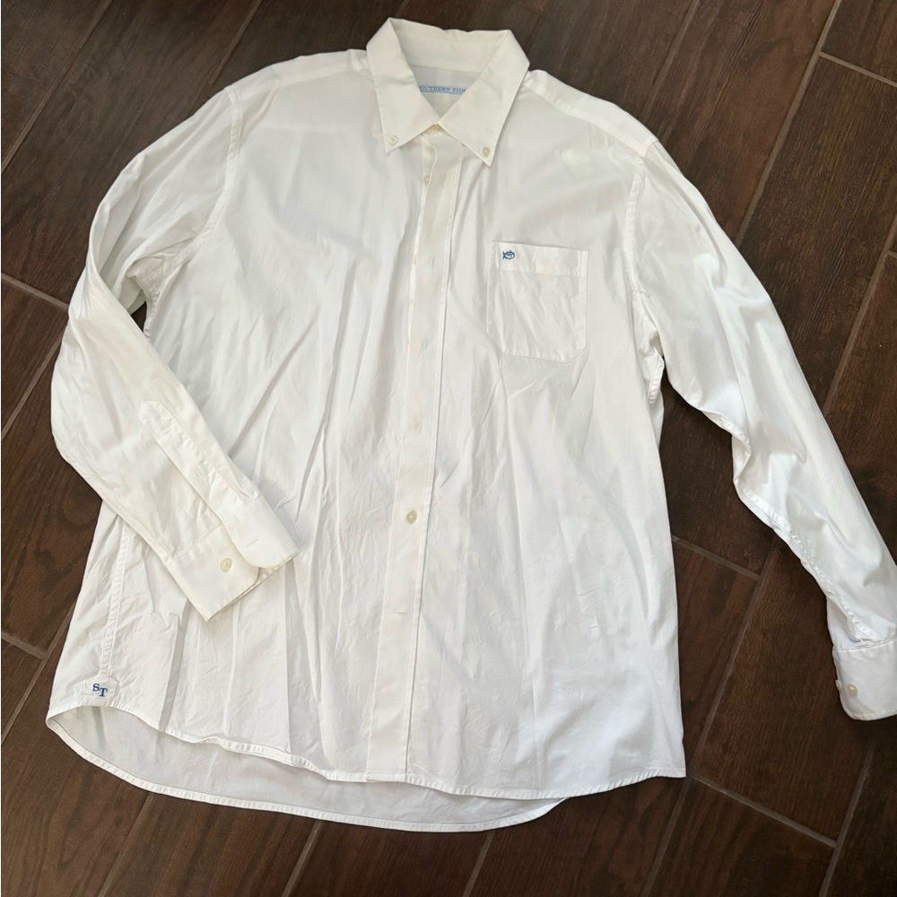 Southern Tide Classic White Dress Shirt size xl